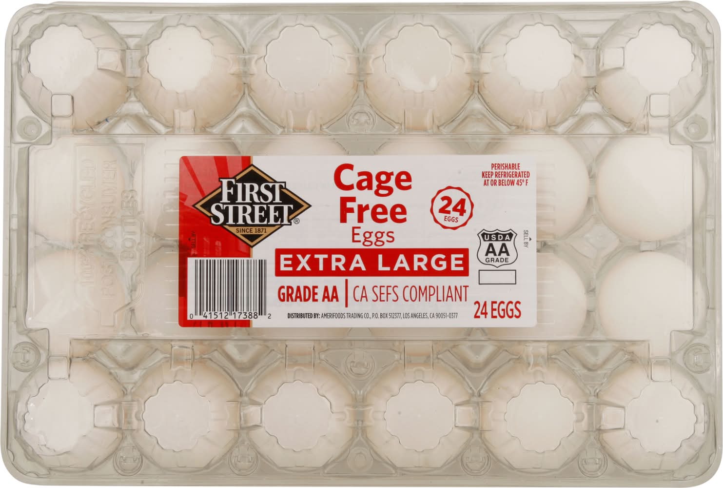 First Street Cage Free Grade Aa Eggs, XL (24 ct)