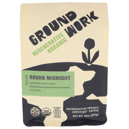 Groundwork Coffee Organic Round Midnight Dark Roast Whole Bean Coffee