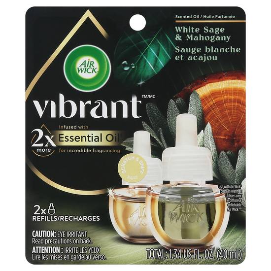 Air Wick Vibrant White Sage & Mahogany Scented Oil Refills