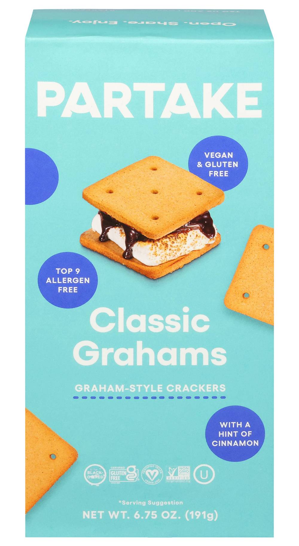 Partake Style Crackers, Classic Graham (6.75 oz)