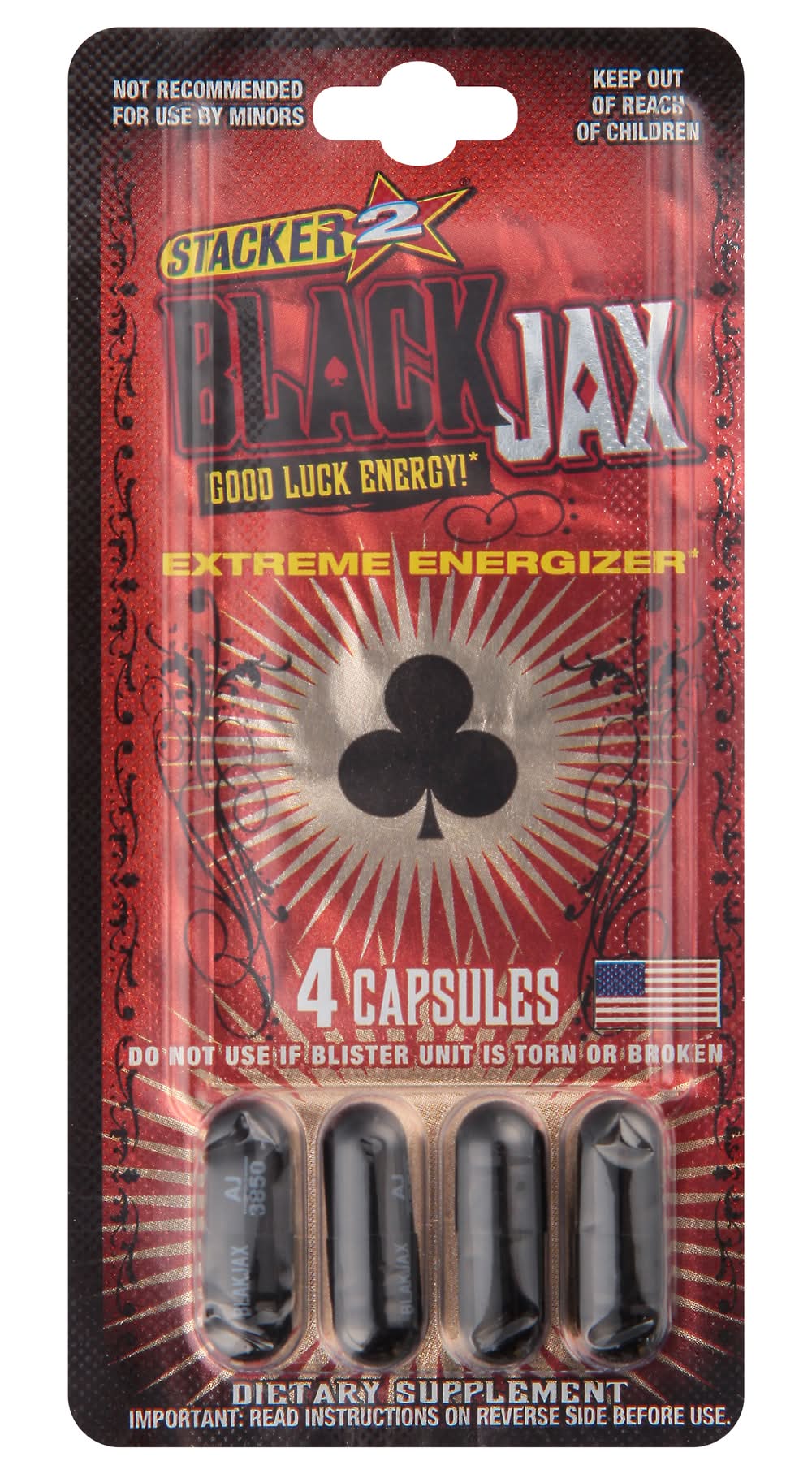 Stacker 2 Black Jax Extreme Energizer Capsules (4 ct)