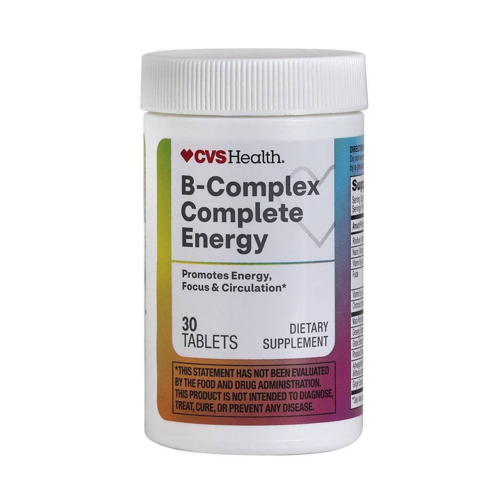CVS Health B Complex Complete Energy Tablet, 30CT