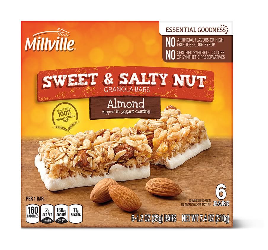 Millville Almond Sweet & Salty Bar (6 x 1.2 oz)