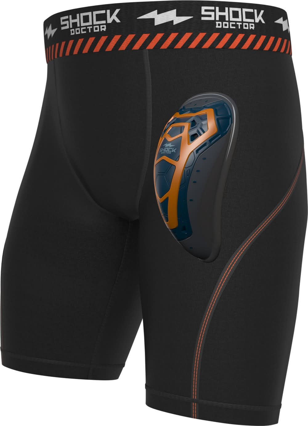 Shock Doctor Youth Compression Short w/ Ultra 2.0 Cup (Black, L)