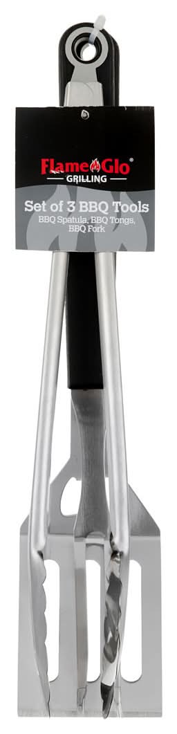 Flame Glo Grilling Bbq Tools Set 3 Pk