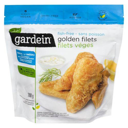 Gardein filets végés sans poisson (288 g) - plant-based golden f'sh filets (288 g)