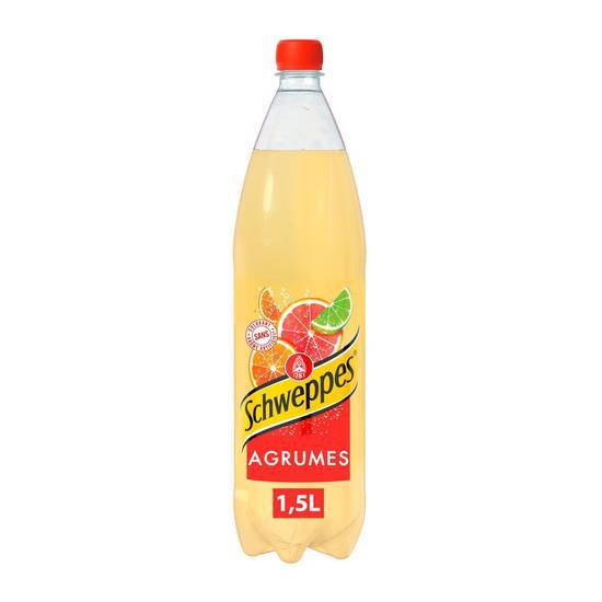 Schweppes - Soda saveur agrumes (1.5 L) (orange - pamplemousse - citron)