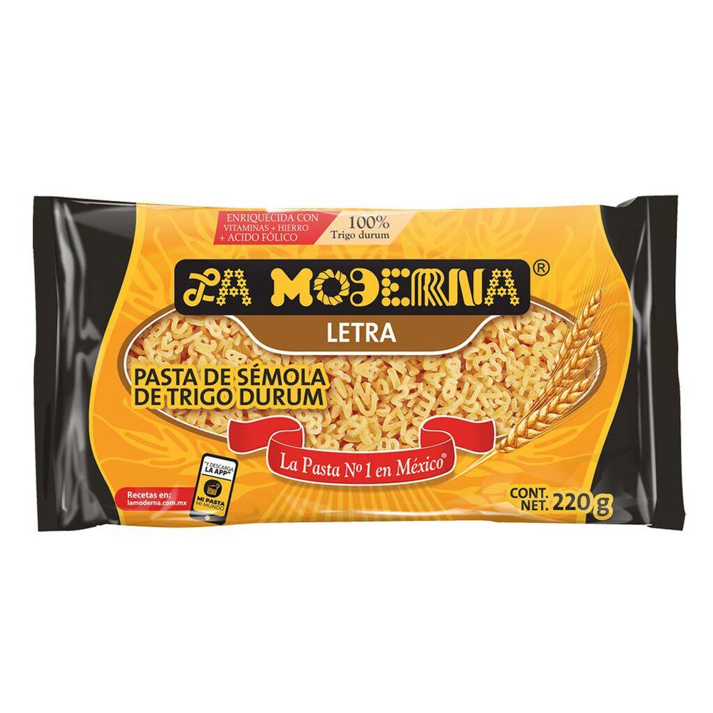 La Moderna · Pasta para sopa de letras (220 g)