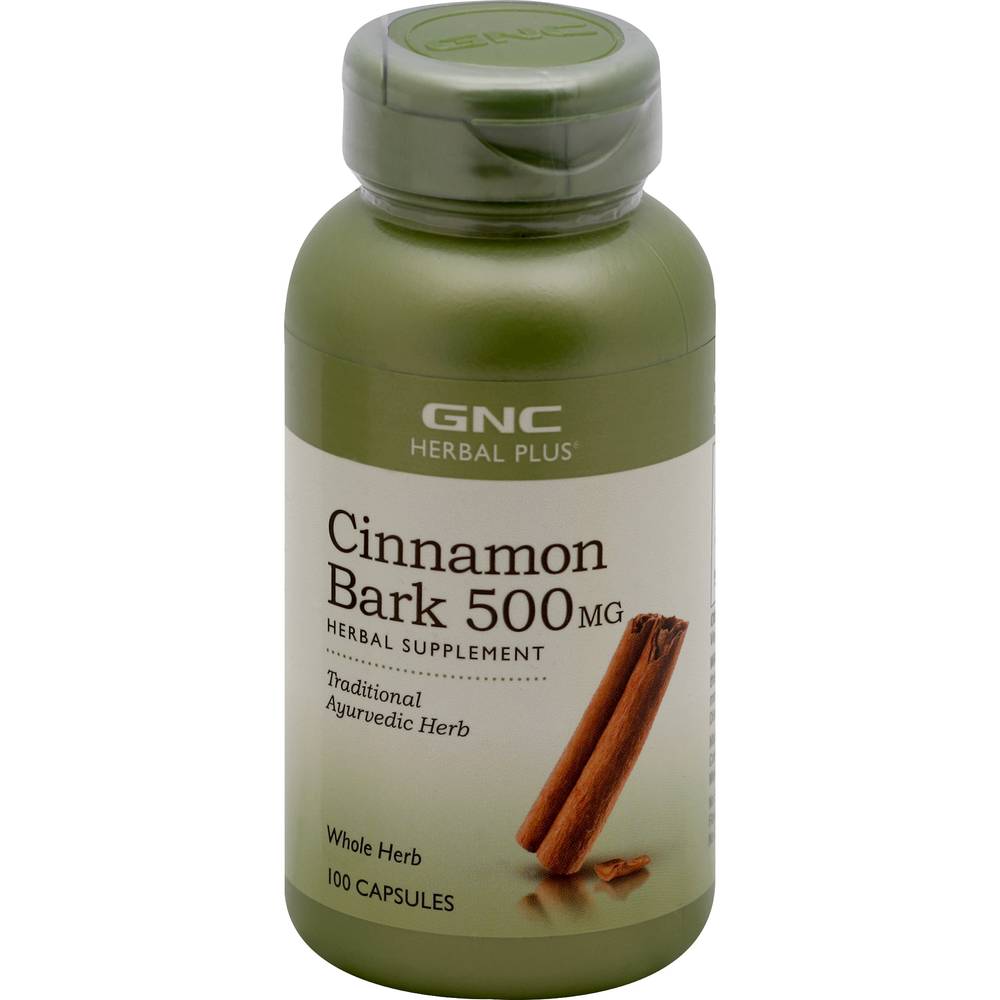 Gnc 500 mg Cinnamon Bark Ayurvedic Supplement (100 ct)