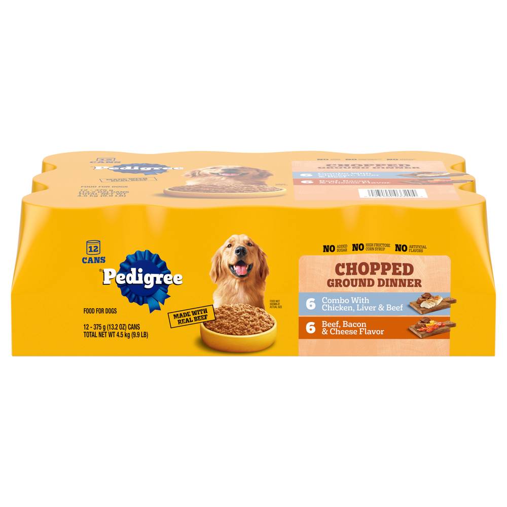 Pedigree Chopped & Chunky Ground Dinner Dog Food Variety pack (9.9 lbs)