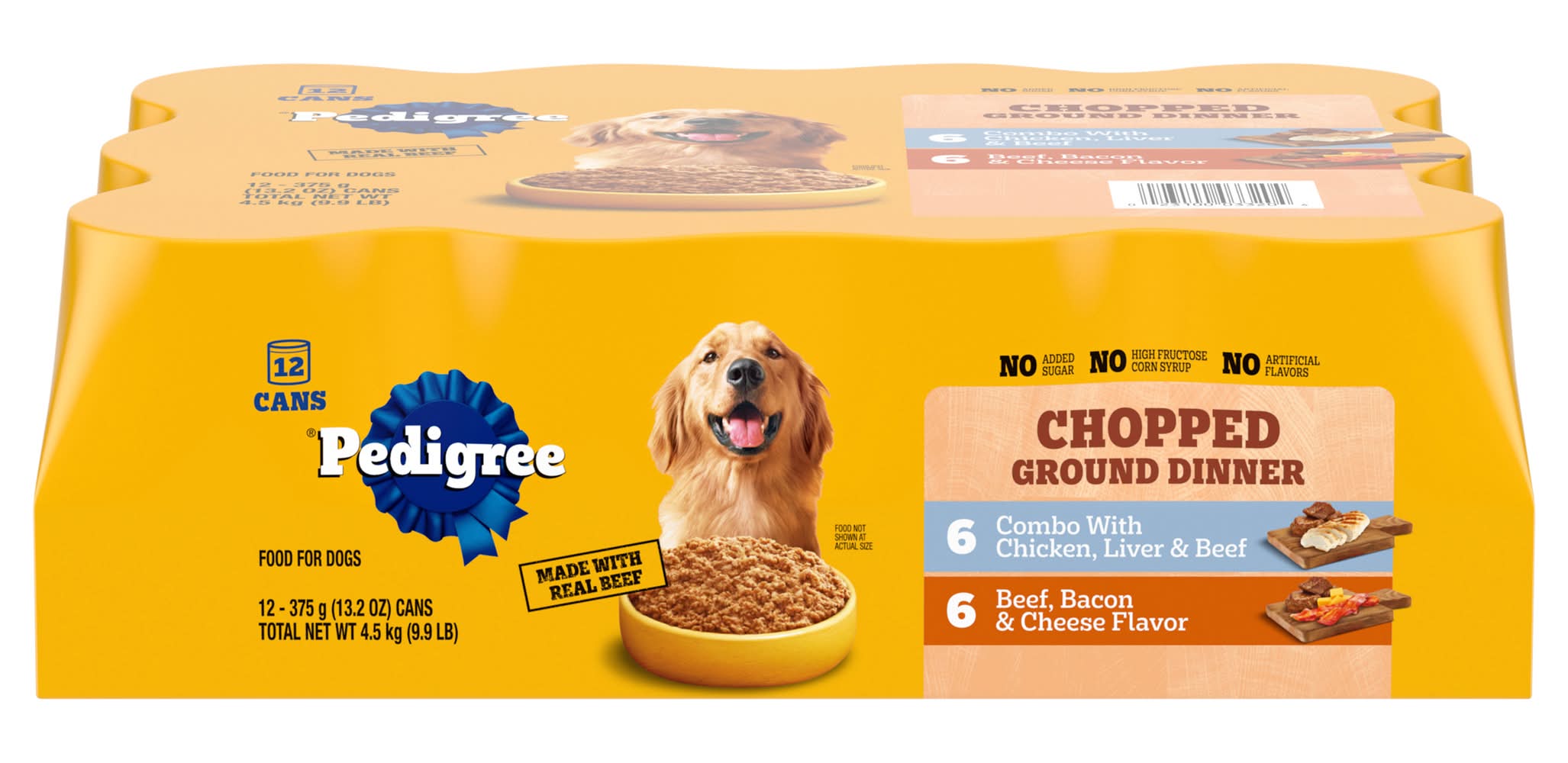 Pedigree Dog Food, Chicken, Liver & Beef, Bacon & Cheese (13.2 oz, 12 ct)
