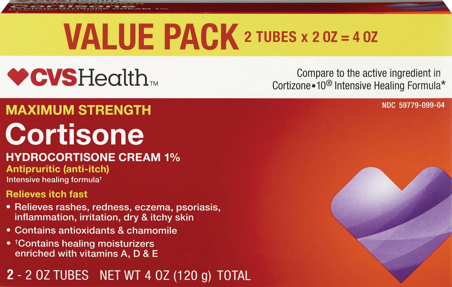 CVS Health Maximum Strength Cortisone Anti Itch Cream (2 oz, 2 ct)