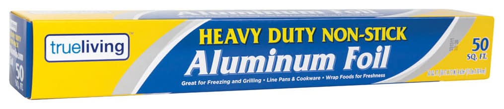 TrueLiving Heavy Duty Non-Stick Aluminum Foil 50 Sq ft