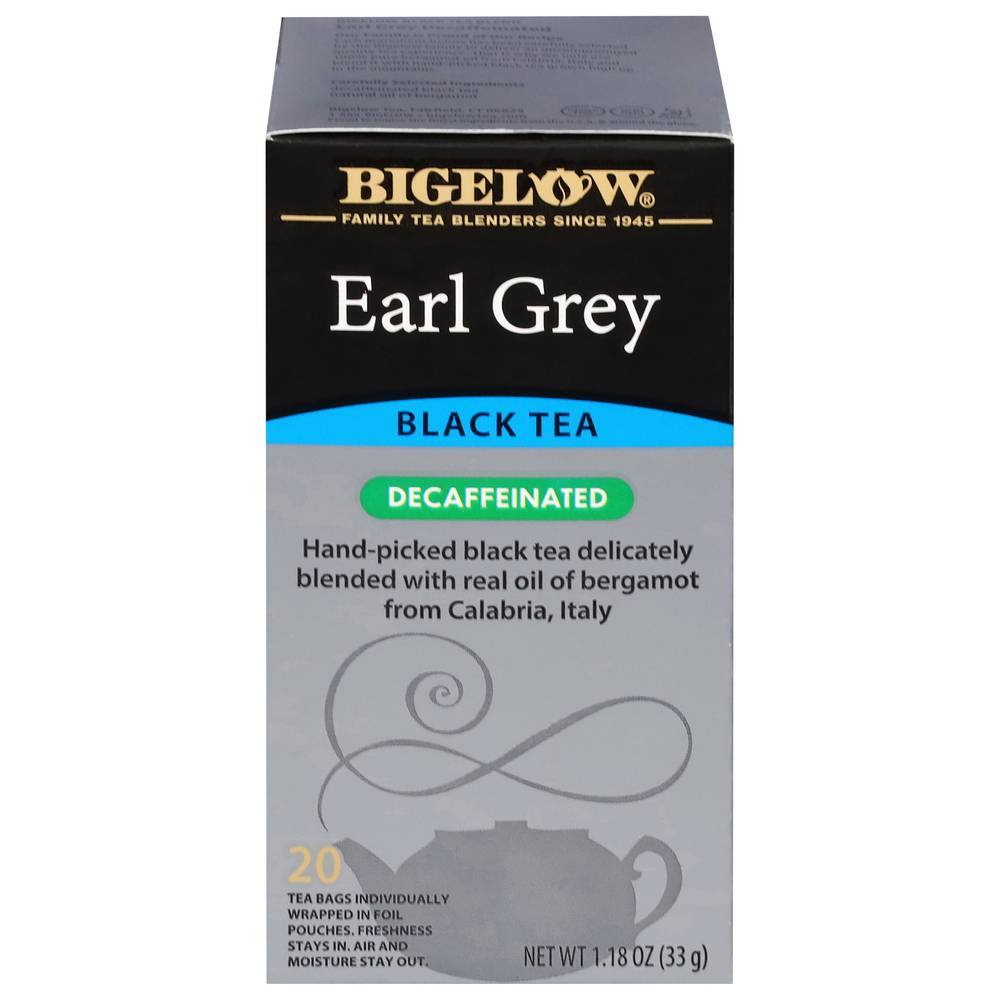 Bigelow Earl Grey Bags (20 ct, 1.18 oz) (decaffeinated black tea)