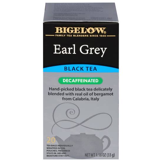 Bigelow Earl Grey Bags (20 ct, 1.18 oz) (decaffeinated black tea)