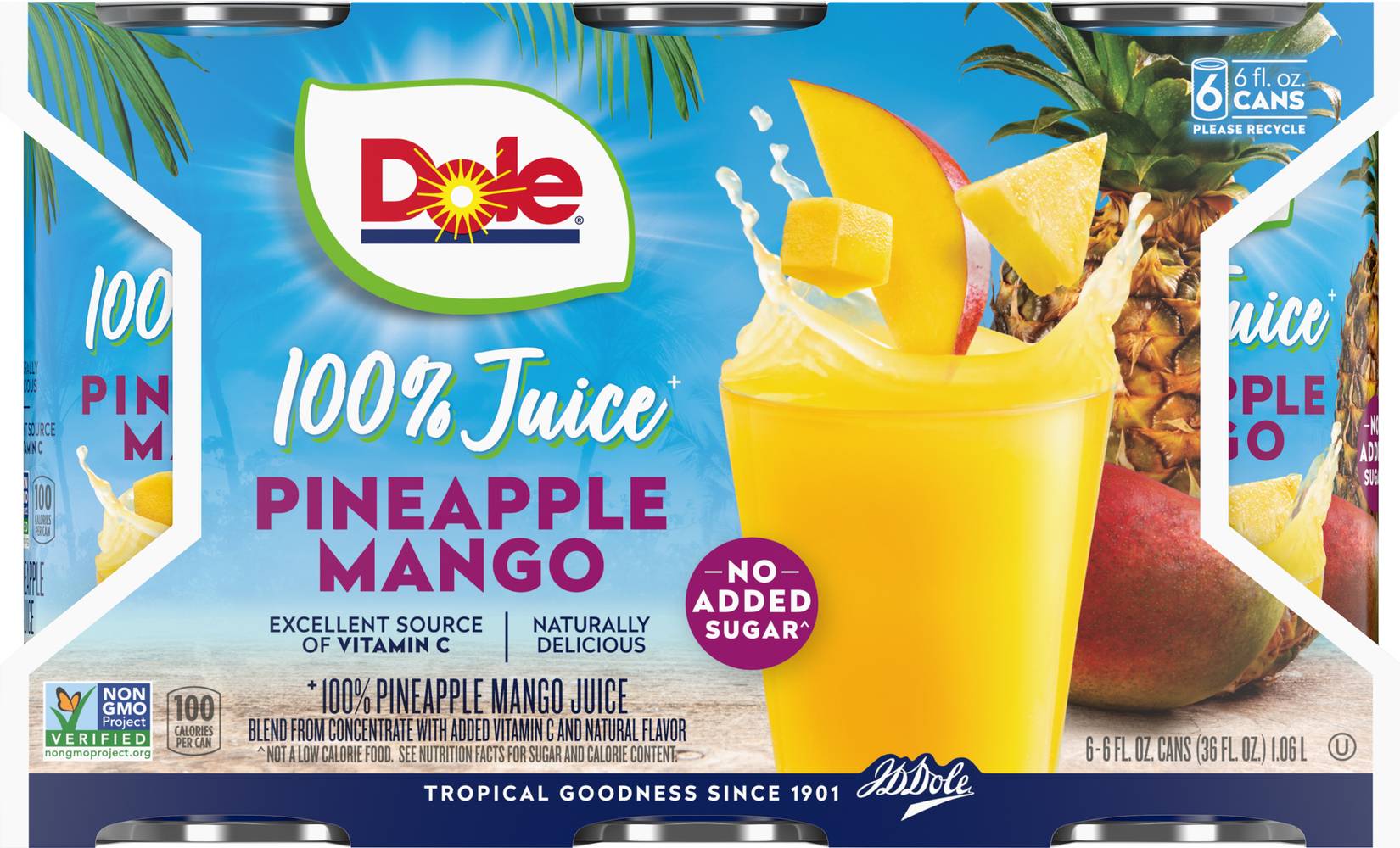Dole Pineapple Mango Juice Dole Pineapple Mango 100% Fruit Juice