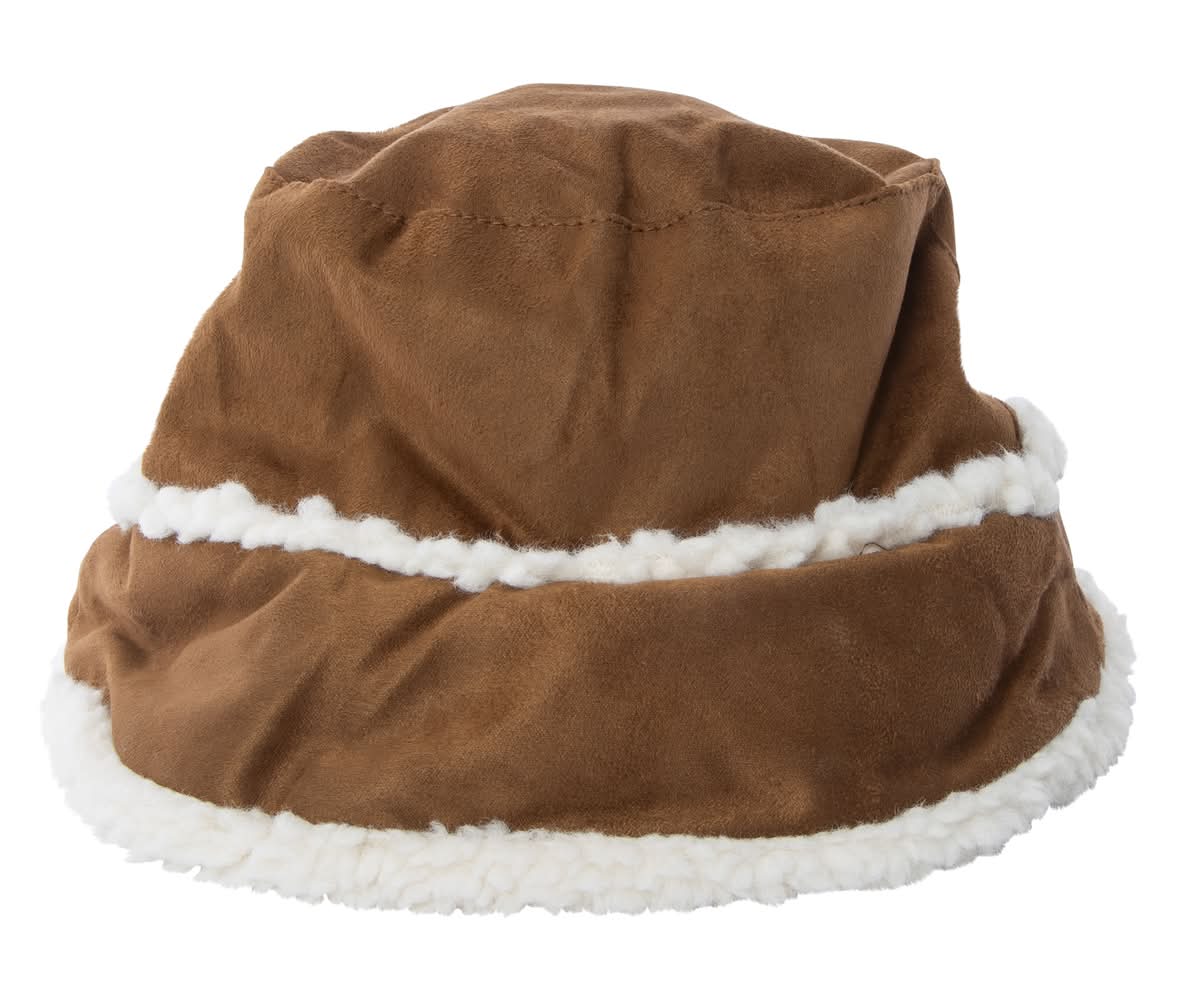 Faux Suede & Sherpa Bucket Hat