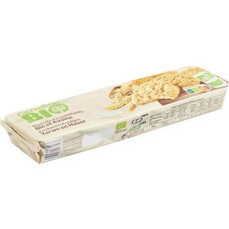 FID - Biscuits bio blé et avoine CARREFOUR BIO - le paquet de 150g