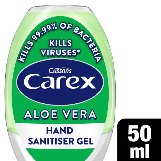 Carex Aloe Vera Antibacterial Hand Sanitiser Gel Quick Dry 50ml
