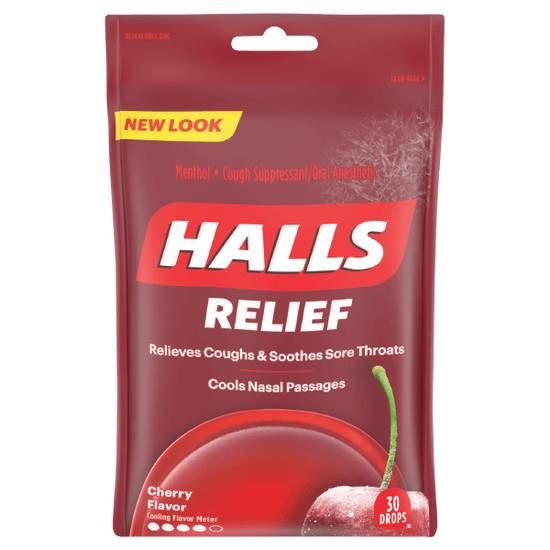 Halls Cherry Cough Drops 30ct