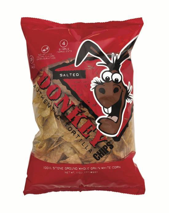 Donkey Salted Authentic Tortilla Chips, 14 oz