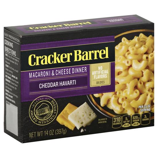 Cracker Barrel Cheddar Havarti Macaroni & Cheese Dinner (14 oz)