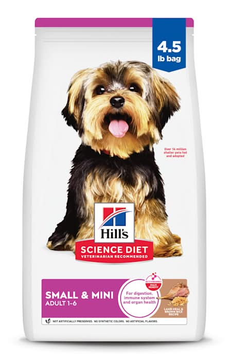 Hill's Science Diet Adult Small Breed & Mini Breed Lamb Meal & Brown Rice Recipe Dry Dog Food, 4.5 lbs.