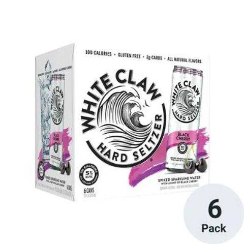 White Claw Hard Seltzer Black Cherry 6 Pack 12oz Cans