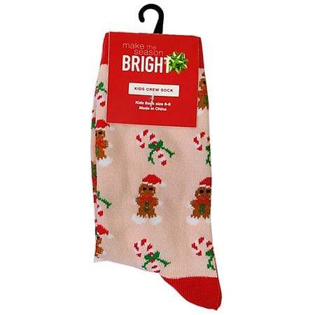 Festive Voice Make The Season Bright Kid's Crew Sock - 6-8 1.0 pr