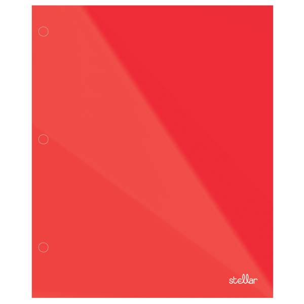 Office Depot Red Letter Size Brand Stellar Laminated 2-pocket Paper Folder