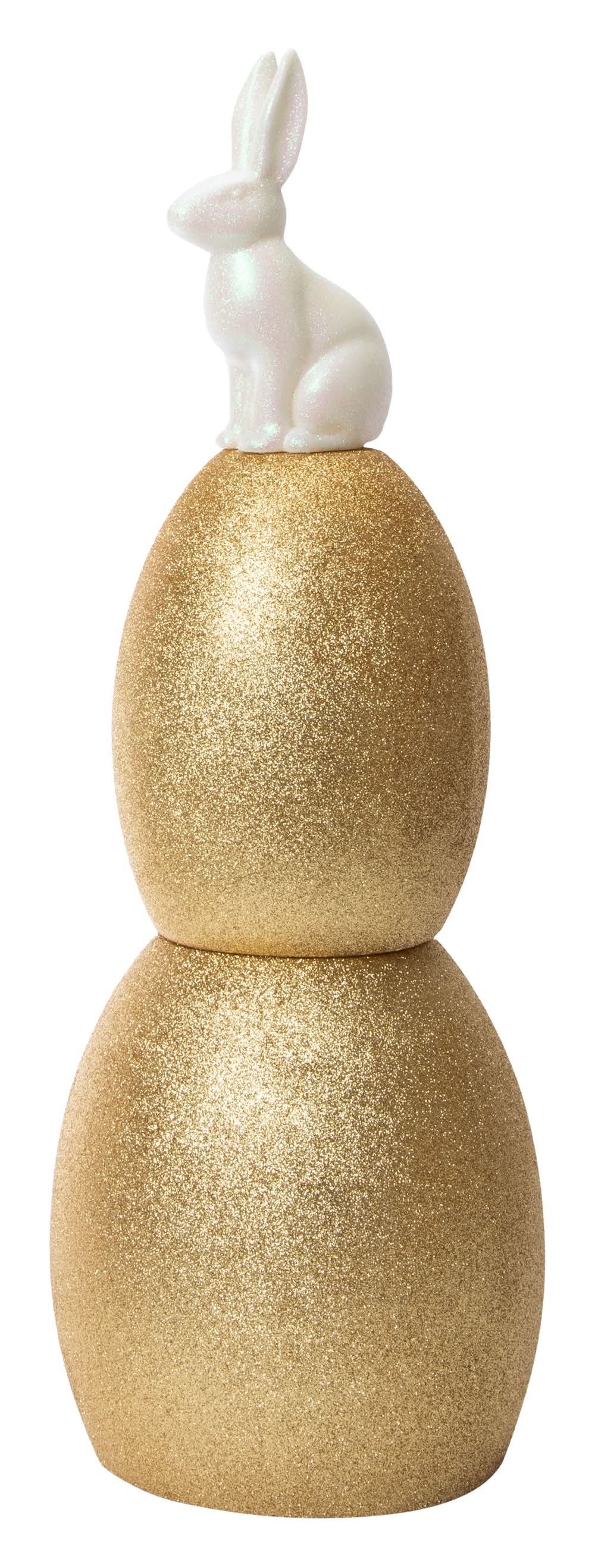 Stackable Eggs With Bunny 24in Gold
