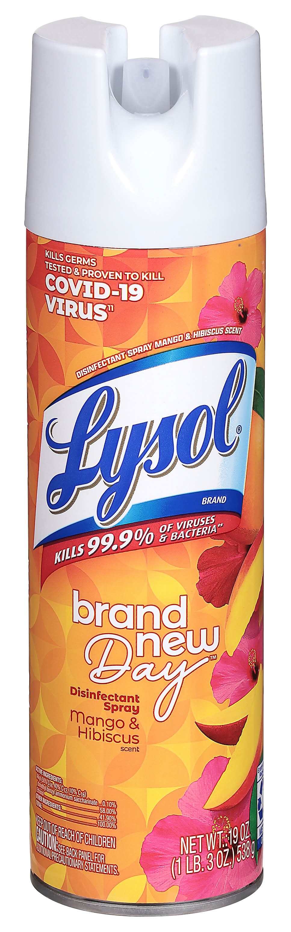 Lysol Brand New Day Disinfectant Spray, Mango-Hibiscus (19 oz)