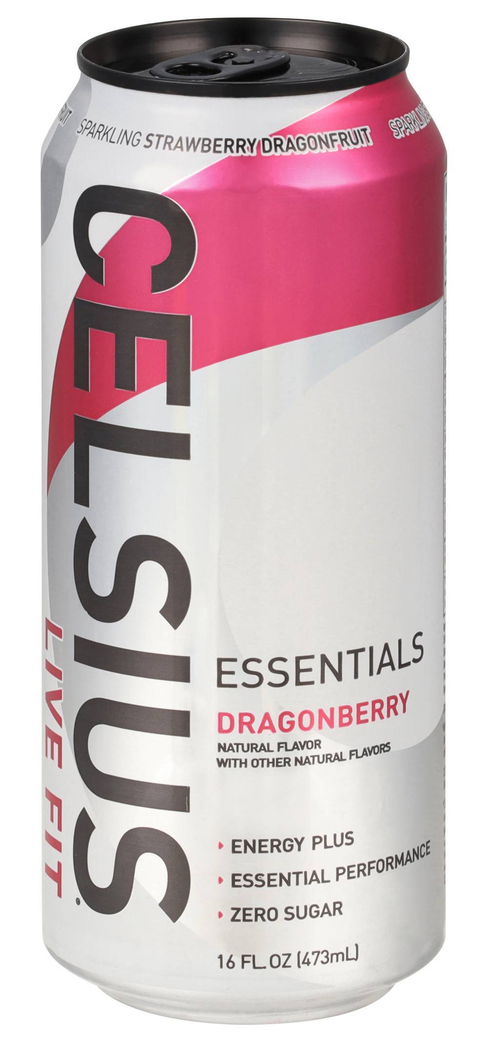 Celsius Essentials Sparkling Energy Drink, Dragonberry (16 fl oz)