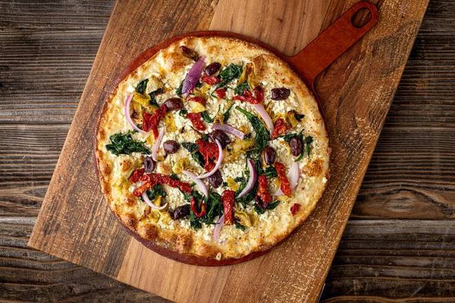 Order Mediterranean Pizza (700 Cal) food online from Fired Pie store, Phoenix on bringmethat.com