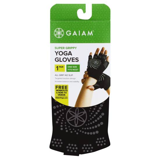 Gaiam Super Grippy Yoga Gloves (1 pair)