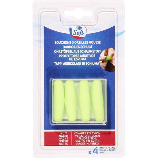 Carrefour Soft - Bouchons d'oreilles mousse (néon vert)