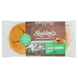 Sheldon's 4 Soft Large Brown Baps