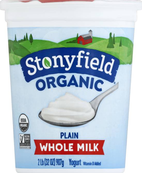 Stonyfield Organic Whole Milk Probiotic Plain Yogurt