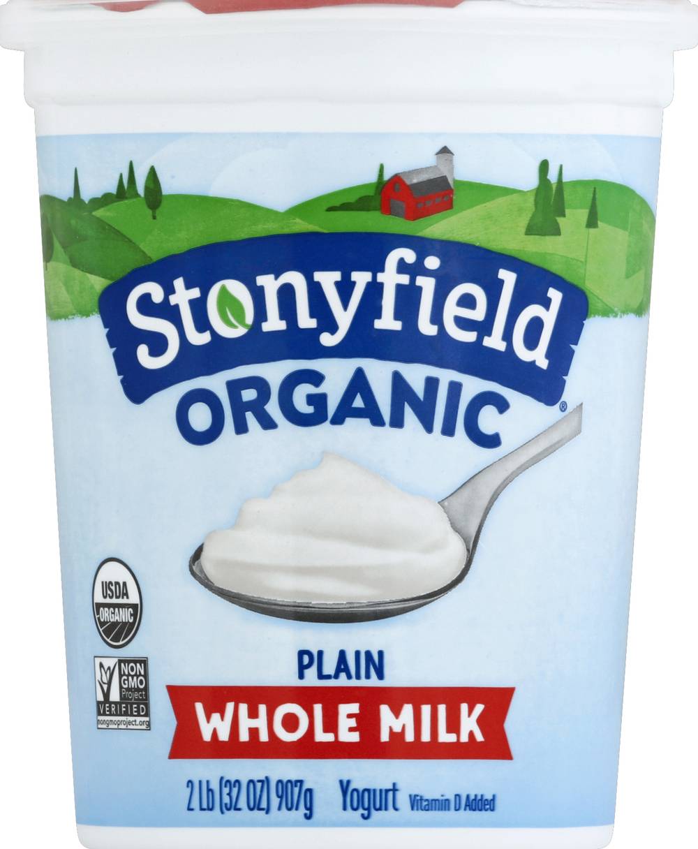 Stonyfield Organic Whole Milk Probiotic Plain Yogurt (2 lbs)