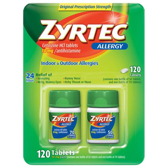 Zyrtec 10 mg Allergy Tablets (120 ct)