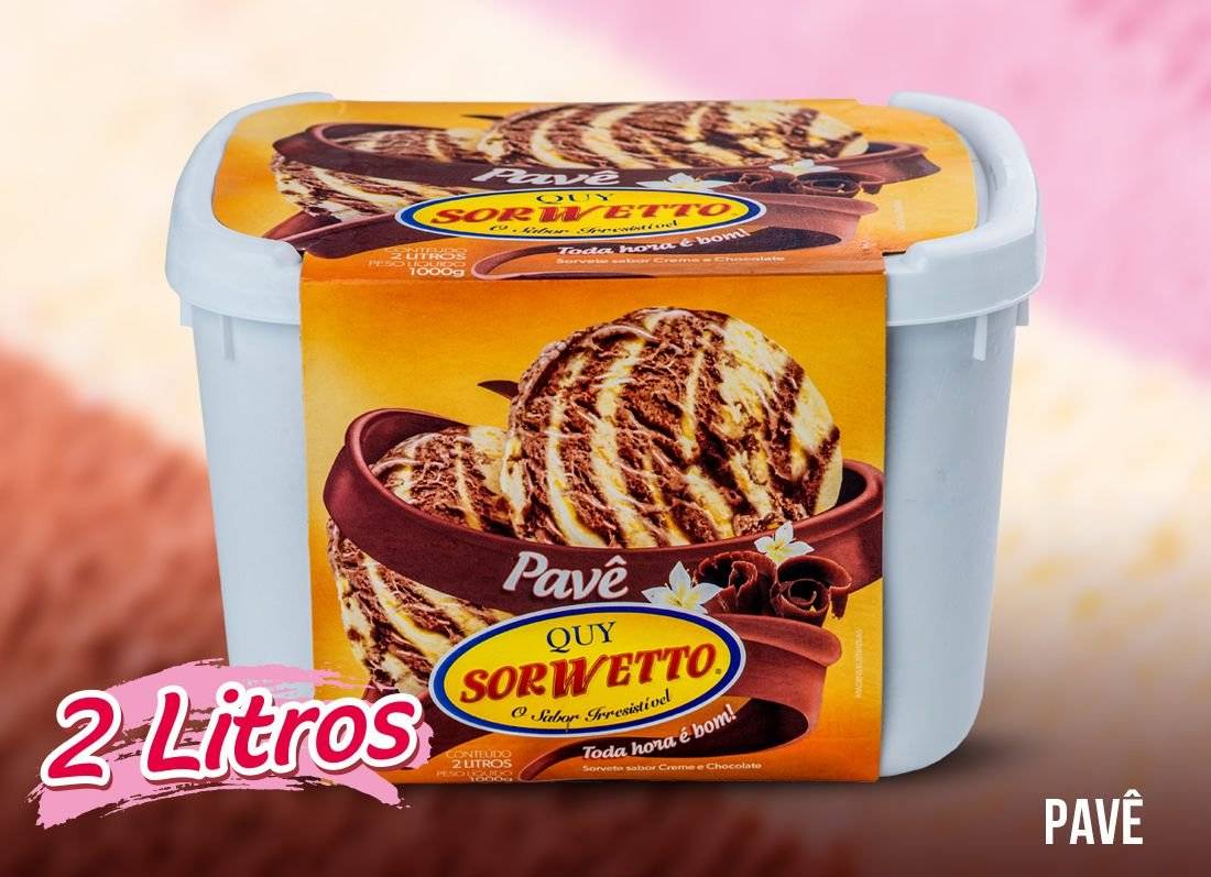 Quy sorwetto sorvete sabor pavê (2l)