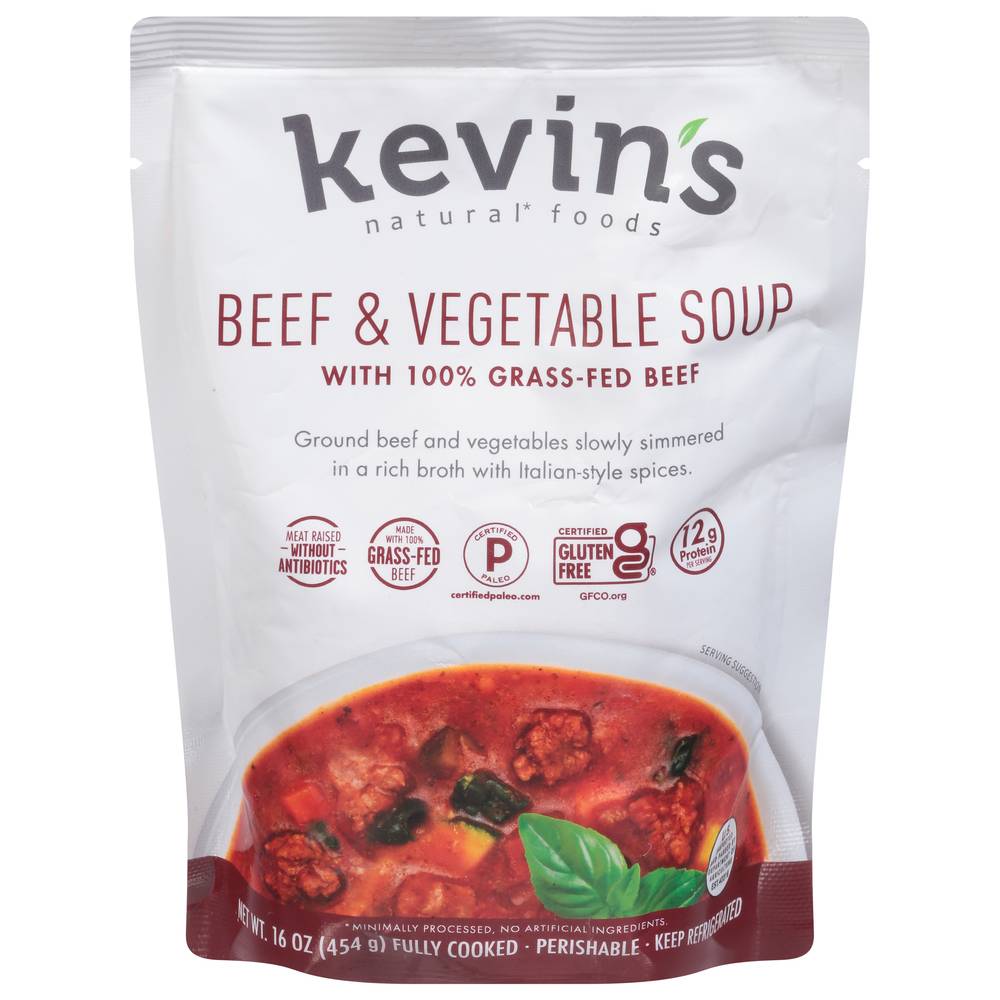 Kevin's Natural Foods Soup, Beef & Vegetable (16 oz)