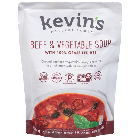 Kevin's Natural Foods Soup (beef & vegetable)