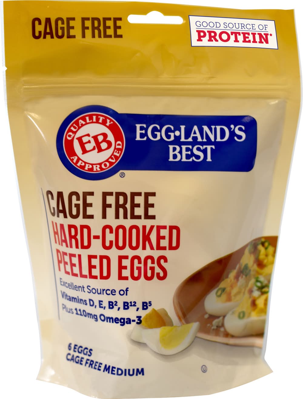 Eggland's Best Cage Free Hard-Cooked Peeled Eggs (9.3 oz, 6 ct)