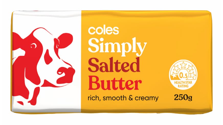 Coles Smooth and Creamy Salted Butter (250g)