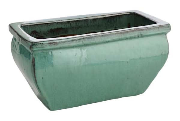 Arcadia Aqua Ceramic Outdoor Trough Planter, Large