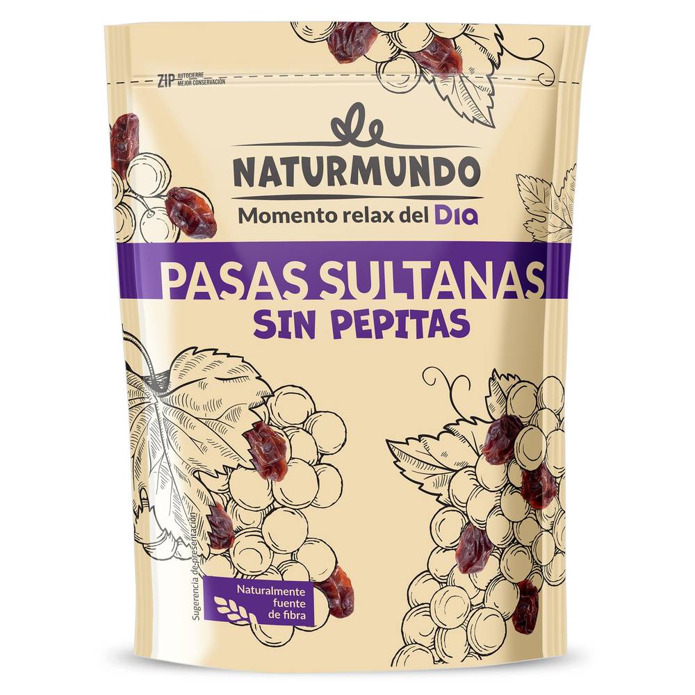 Pasas Sultanas Sin Pepitas Naturmundo De Dia Bolsa 200 G