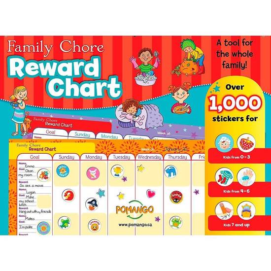 Pomango Family Chore Reward Chart
