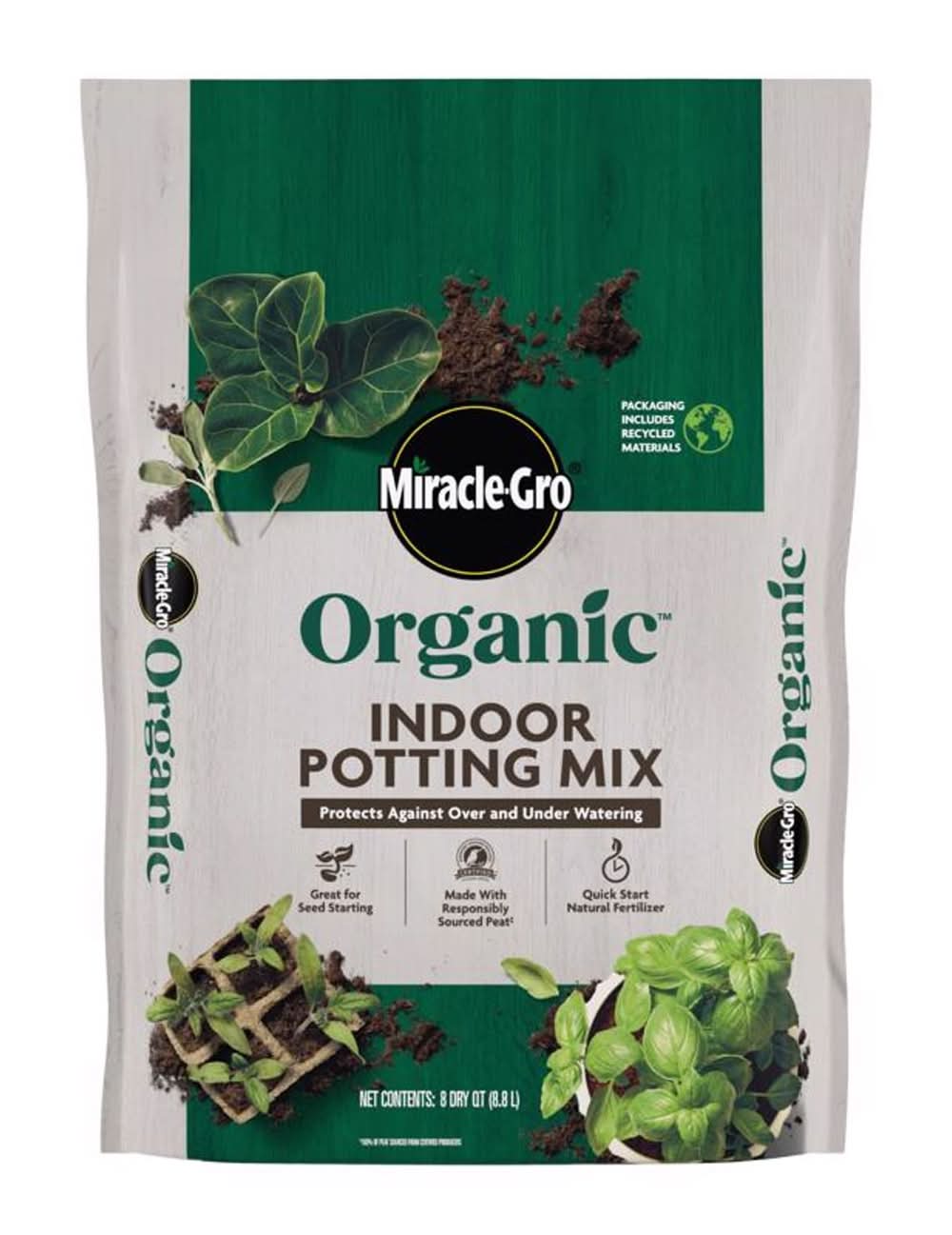 Miracle-Gro Organic Organic Indoor Plant Potting Mix 8 Qt