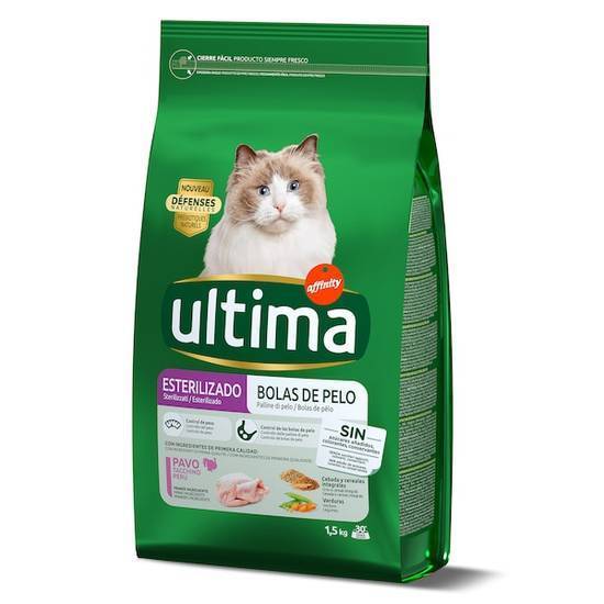 Alimento Gatos Esterilizados con Pavo Ultima 1.5 Kg.